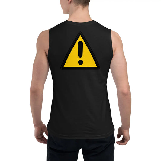 Caution Warning Label Muscle Shirt