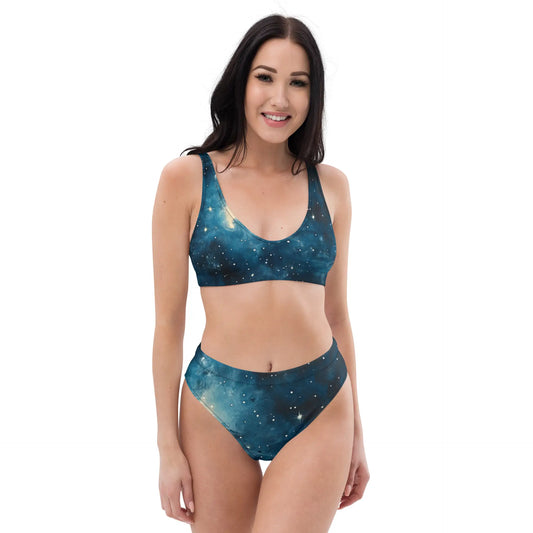 Celestial Supernova Recycled high-waisted bikini