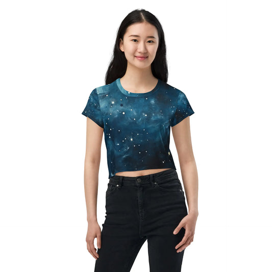 Celestial Supernova All-Over Print Crop Tee