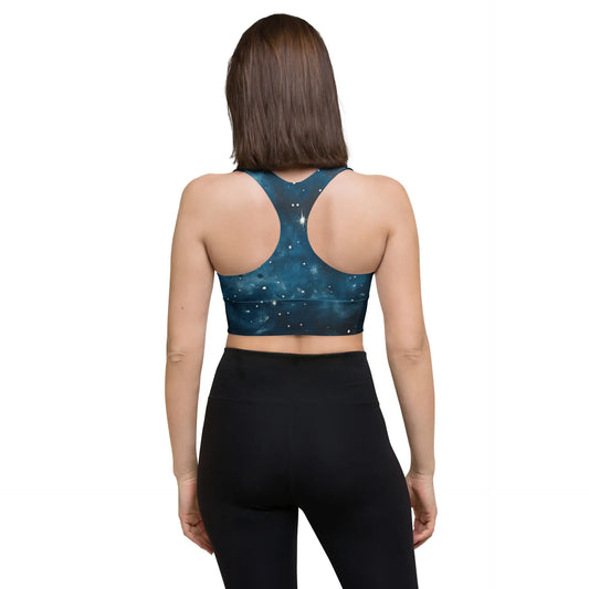 Celestial Supernova Recycled Longline Sports Bra