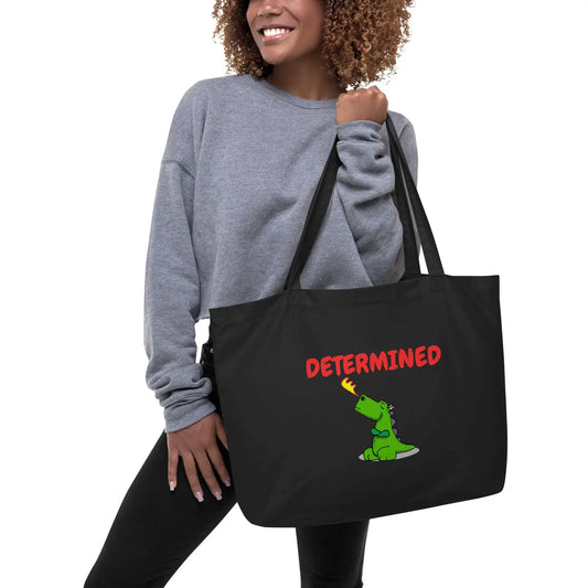 Determined Dragon Large organic tote bag