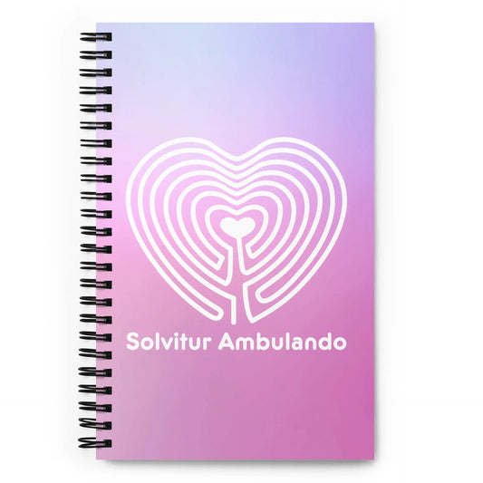 Labyrinth Heart Labyrinth Solvitur Ambulando Spiral notebook
