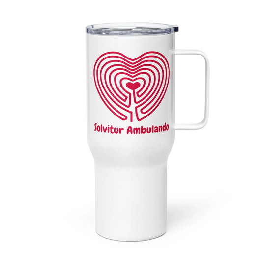 Labyrinth Heart Labyrinth Solvitur Ambulando Travel mug with a handle