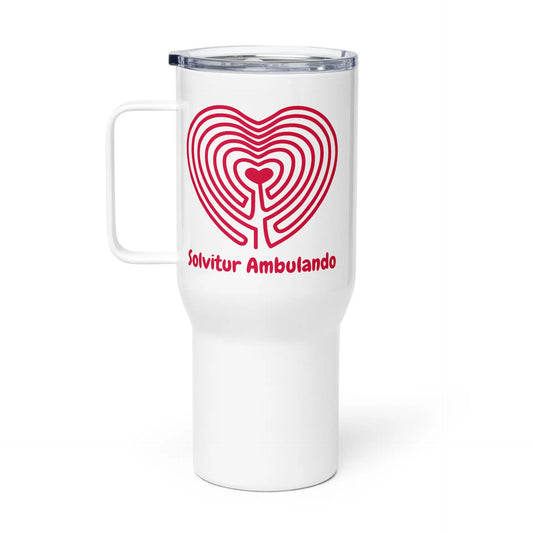 Labyrinth Heart Labyrinth Solvitur Ambulando Travel mug with a handle