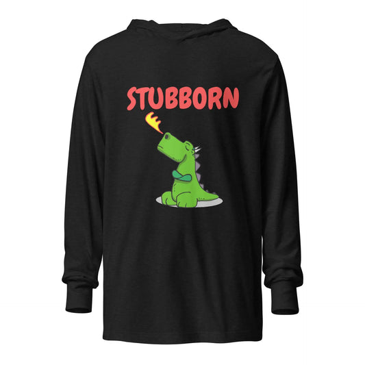 Stubborn Dragon Hooded long-sleeve tee