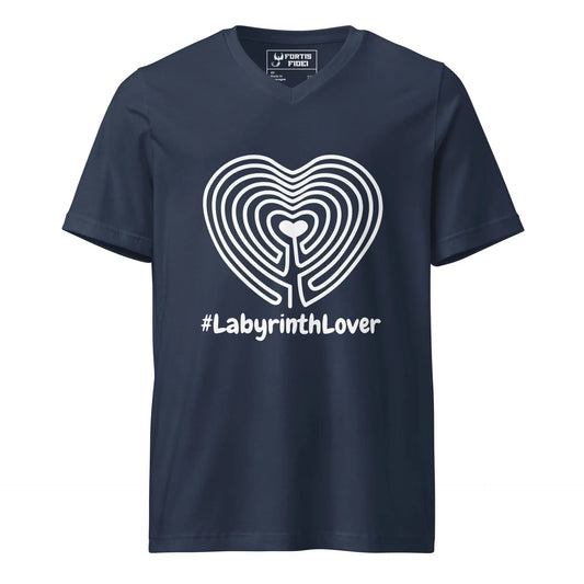 Labyrinth Heart Labyrinth #labyrinthlover Unisex Short Sleeve V-Neck T-Shirt