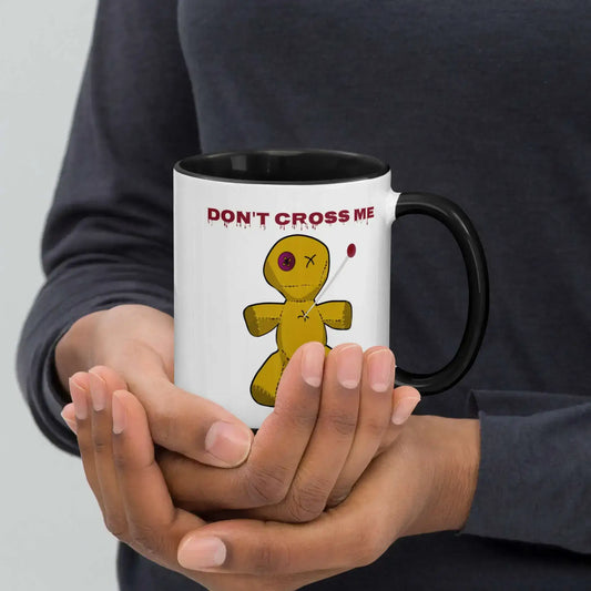 Voodoo Doll, Don't Cross Me Mug with Color Inside