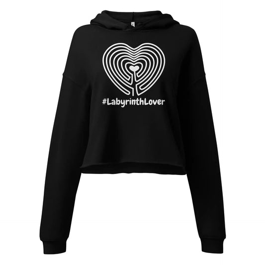 Labyrinth Heart Labyrinth #labyrinthlover Crop Hoodie