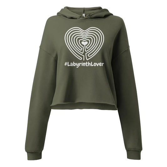 Labyrinth Heart Labyrinth #labyrinthlover Crop Hoodie
